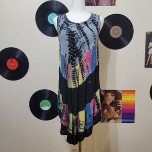 Indian Tropical Fashion Tie-Dye Swing Dress